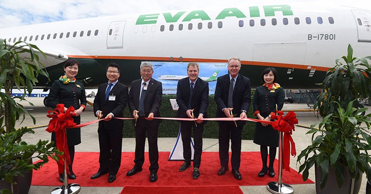 EVA Air's 787-10 is the largest member of the fuel-efficient and passenger-pleasing Dreamliner family.