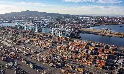 As many as 43 container ships were backed up across the West Coast ports of Los Angeles/Long Beach as on March 30, 2022. (Image Credit: Port of Los Angeles)