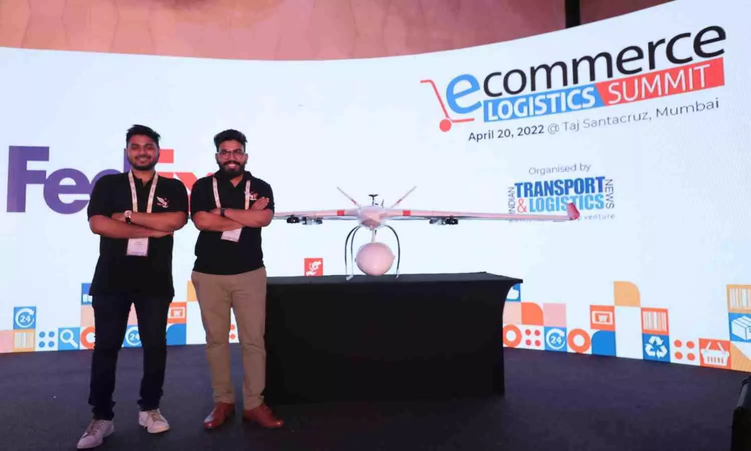 Anshu Abhishek, COO and co-founder and Vikram Singh Meena, CEO and Co-Founder of TechEagle unviel the new drone