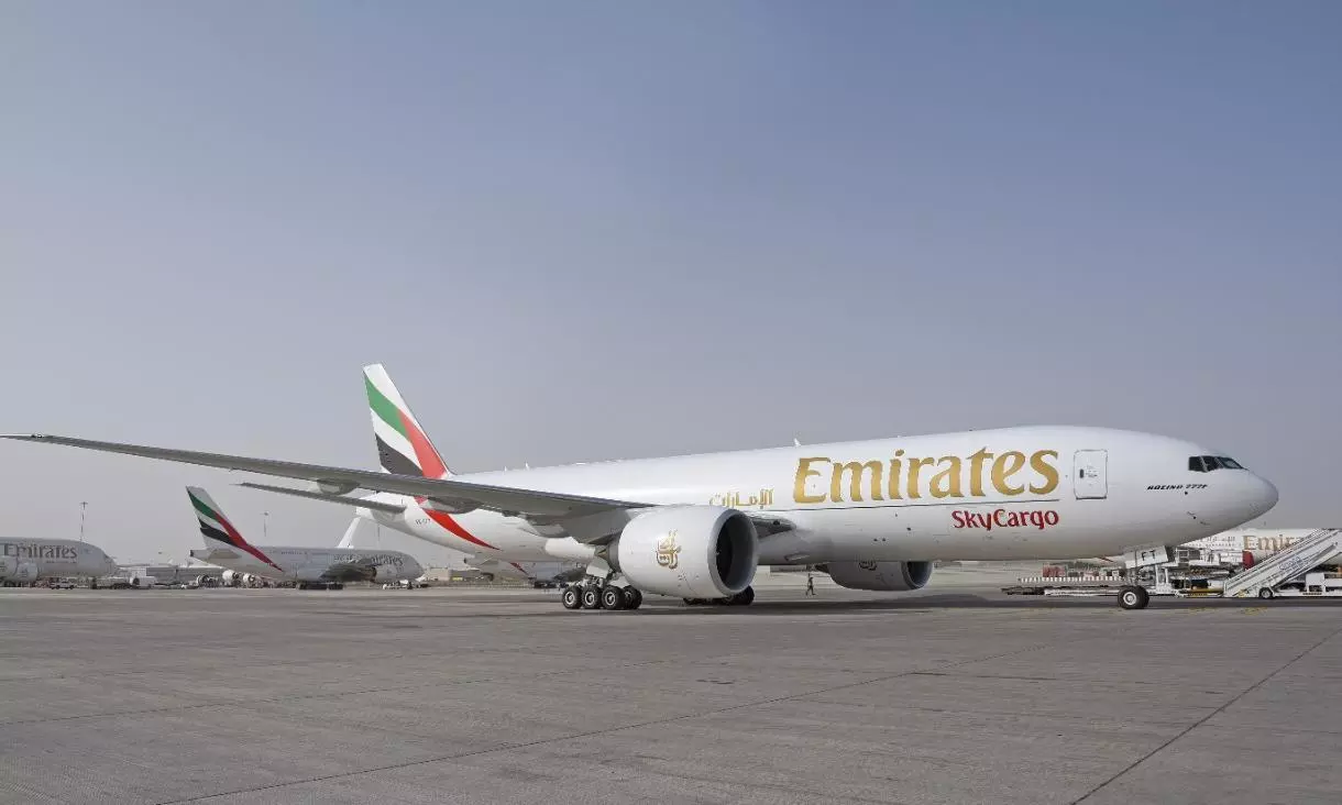 Emirates SkyCargo receives new Boeing 777 freighter with full load