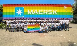 Maersk rainbow container arrives in India for month-long tour