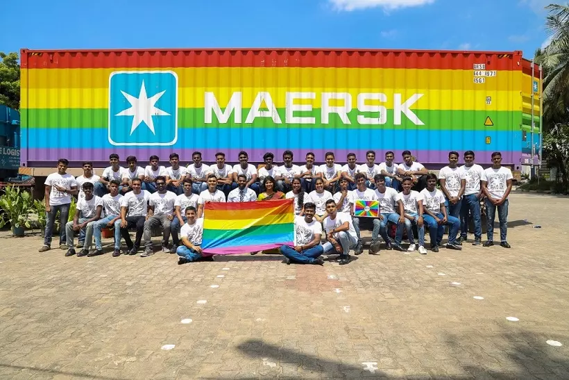 Maersk rainbow container arrives in India for month-long tour