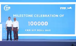 TVS SCS Hosur warehouse clocks 1 lakh CKD kits milestone for TVS Motor TVS SCS Hosur warehouse clocks 1 lakh CKD kits milestone for TVS Motor