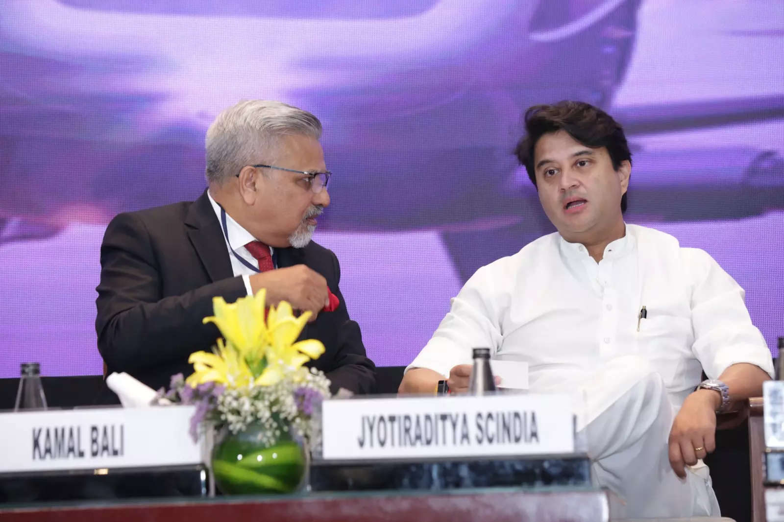 (Left) Kamal Bali, President and MD Volvo Group in India, and chairman, CII Southern Region and the union minister of civil aviation Jyotiraditya Scindia