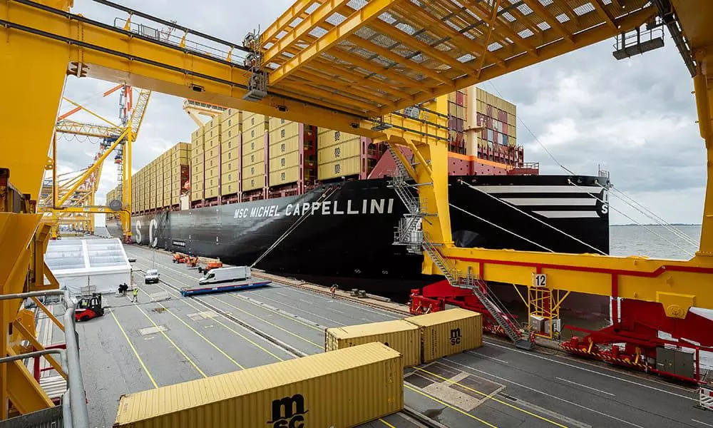 MSC Michel Cappellini with 24,346 TEUs capacity named in Bremerhaven