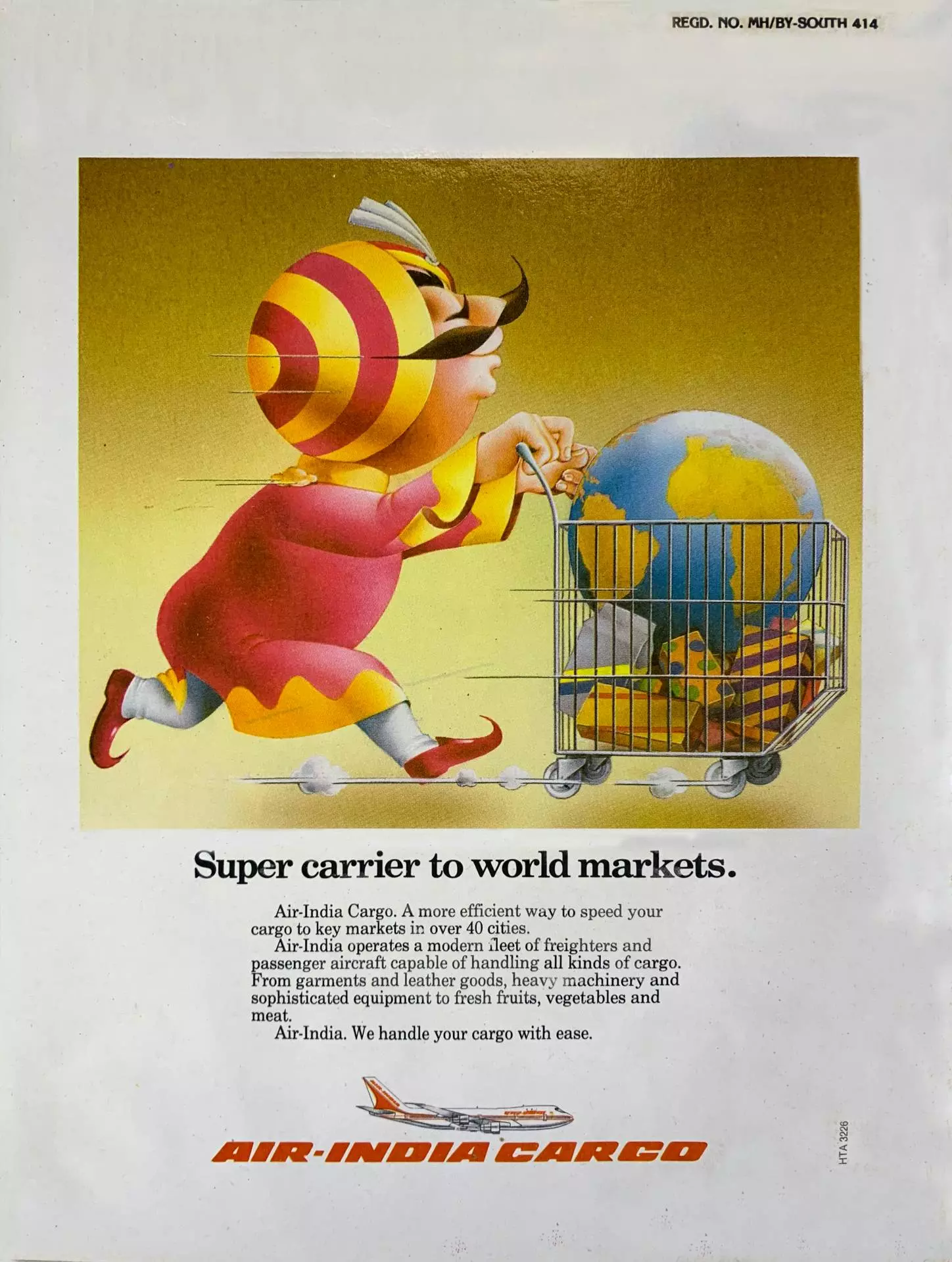 An old advertisement for Air India Cargo from The STAT Trade Times archives An old advertisement for Air India Cargo from The STAT Trade Times archives
