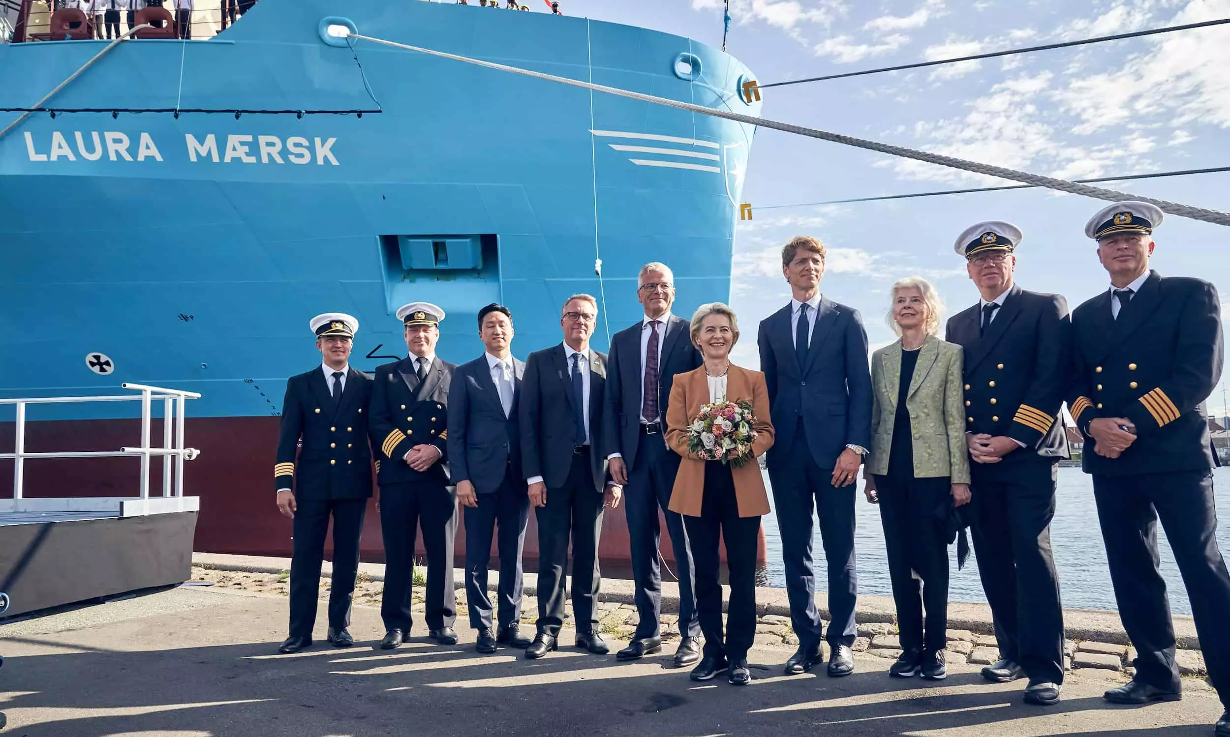 Laura Maersk - EU Commission President names landmark methanol vessel