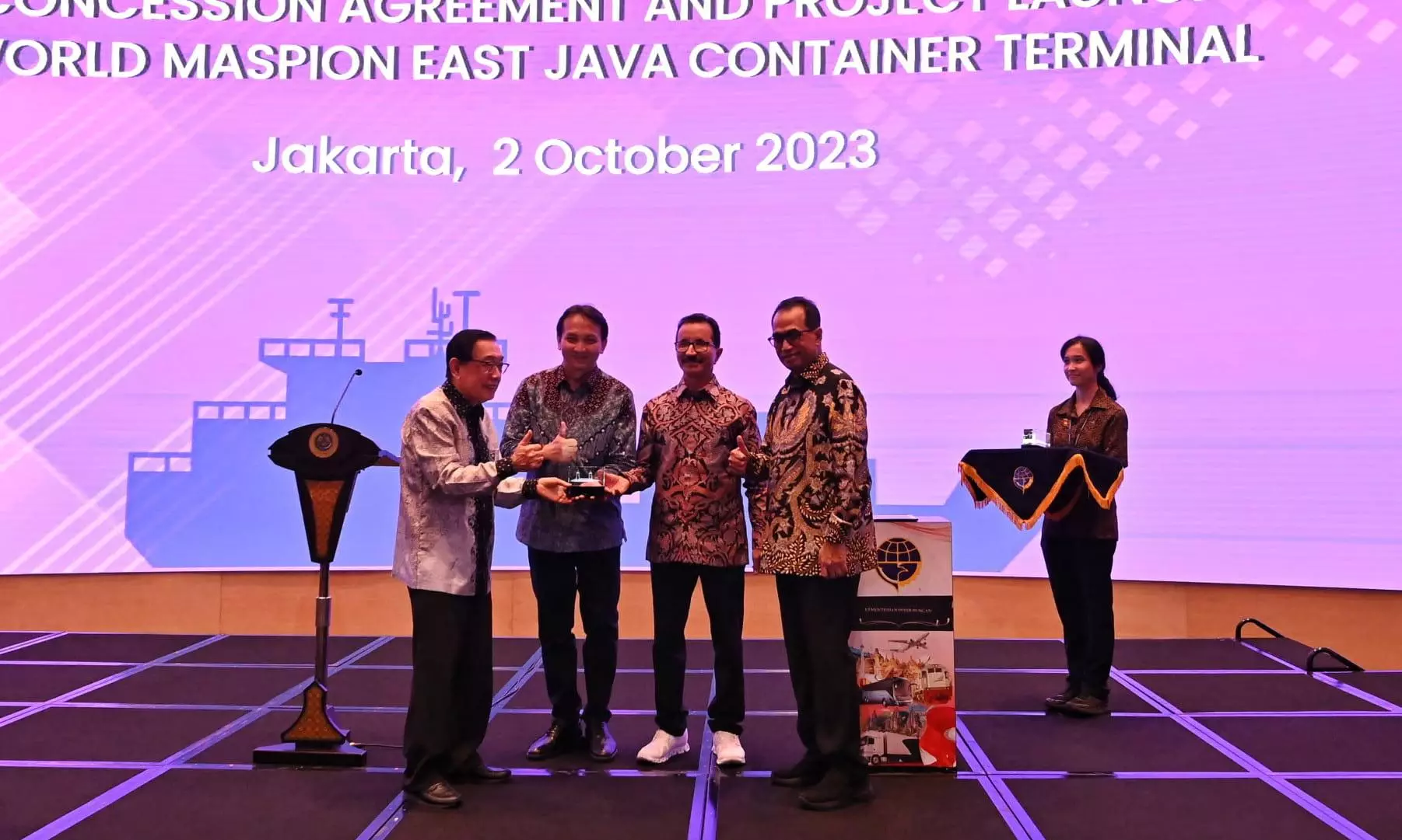 DP World breaks ground on new container terminal in East Java