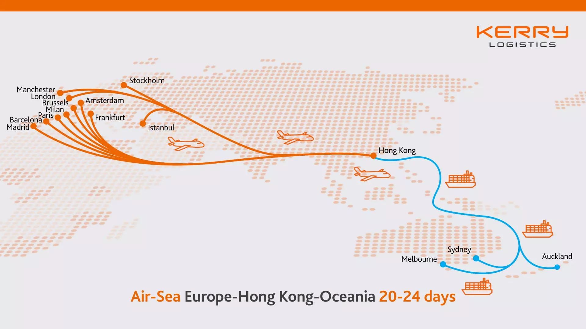 Kerry Logistics launches air-sea solution between Europe & Oceania