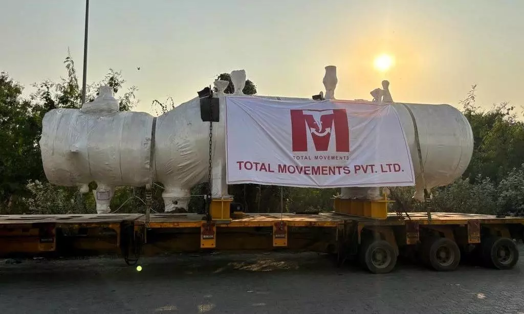 Total Movements transports condensers from India to Saudi Arabia Total Movements transports condensers from India to Saudi Arabia