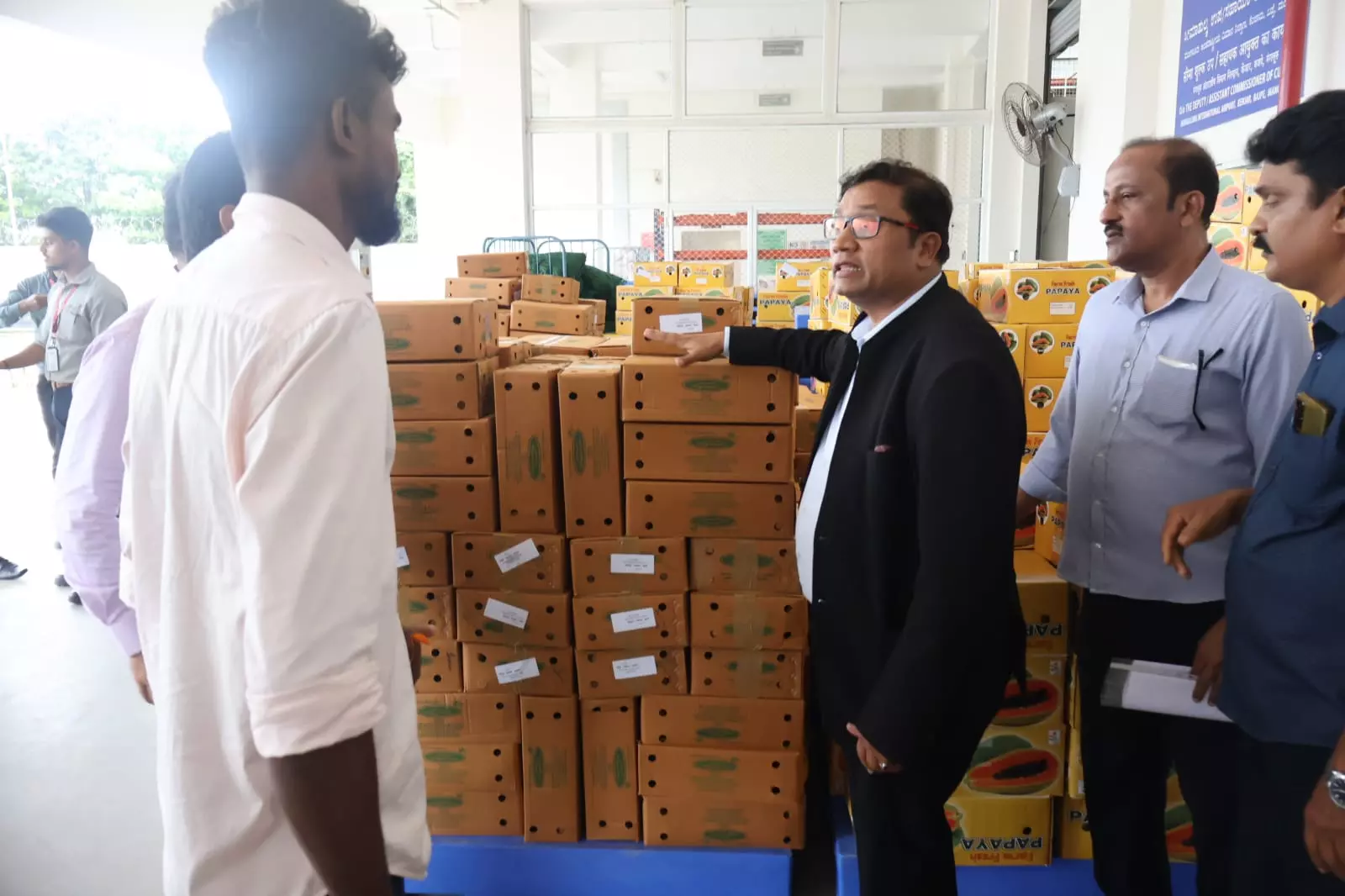 Manoj Singh, Chief Cargo Officer, Adani Airport Holdings with team members at Mangaluru Airport Manoj Singh, Chief Cargo Officer, Adani Airport Holdings with team members at Mangaluru Airport