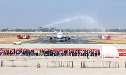 Noida Airport completes validation flight Noida Airport completes validation flight