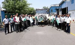 GreenLine flags off LNG truck fleet for Bekaert GreenLine flags off LNG truck fleet for Bekaert