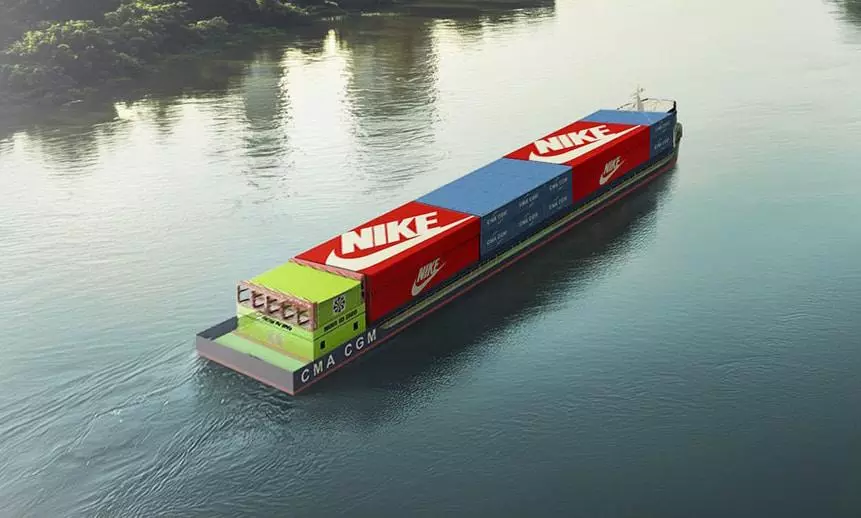 CMA CGM launches first 100% electric river barge with NIKE in Vietnam CMA CGM launches first 100% electric river barge with NIKE in Vietnam
