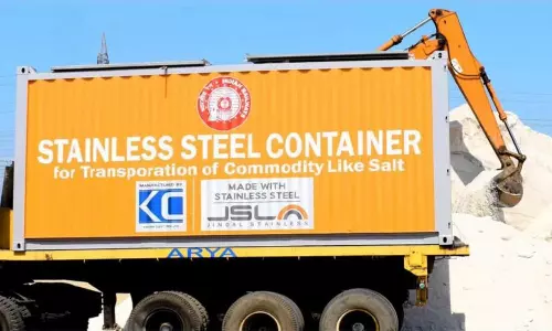 Jindal Stainless unveils first stainless steel salt container for Indian Railways