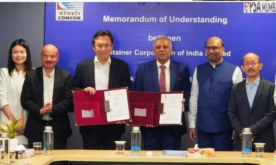 CONCOR signs MoU with PSA Mumbai for rail-based cargo movements India CONCOR signs MoU with PSA Mumbai for rail-based cargo movements India
