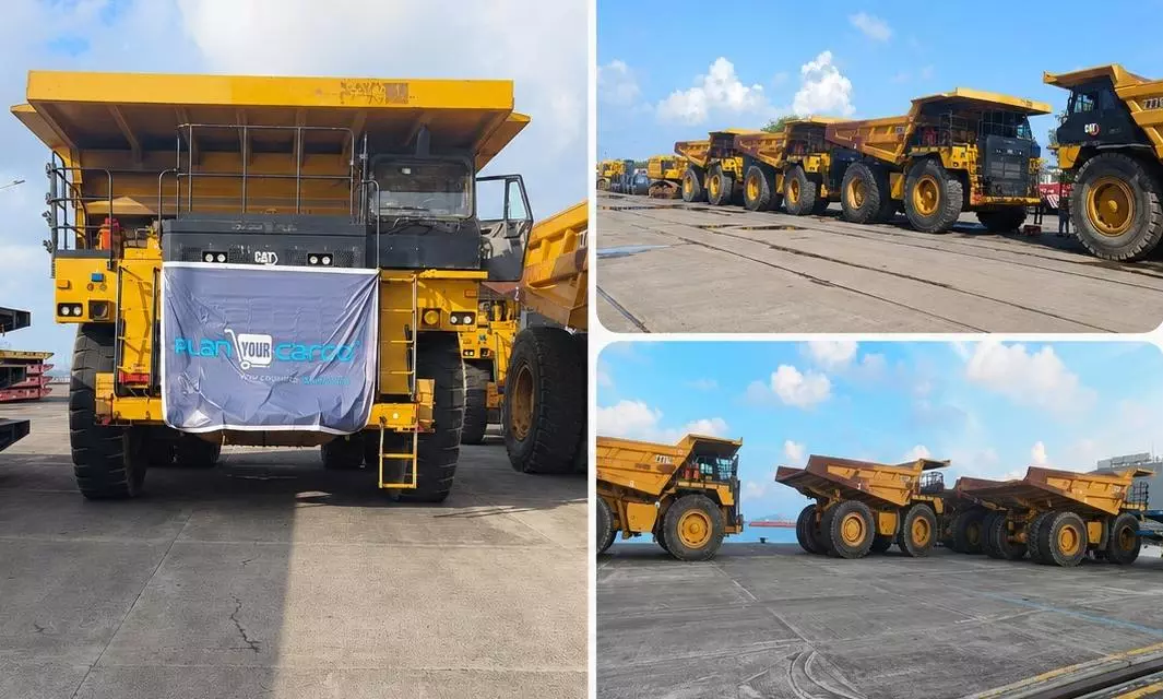 PYC Logistics ships four Caterpillar 777E trucks from India to Ghana PYC Logistics ships four Caterpillar 777E trucks from India to Ghana