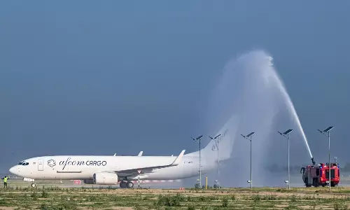 Noida cargo hub welcomes first domestic freighter flight Noida cargo hub welcomes first domestic freighter flight