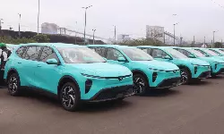 VOC Port dispatches 100 VinFast EVs to Haryana by rail VOC Port dispatches 100 VinFast EVs to Haryana by rail