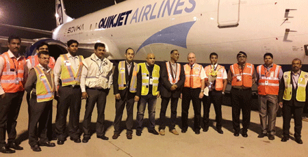 QuikJet Cargo’s inaugural flight touches down at KIAB, Bengaluru