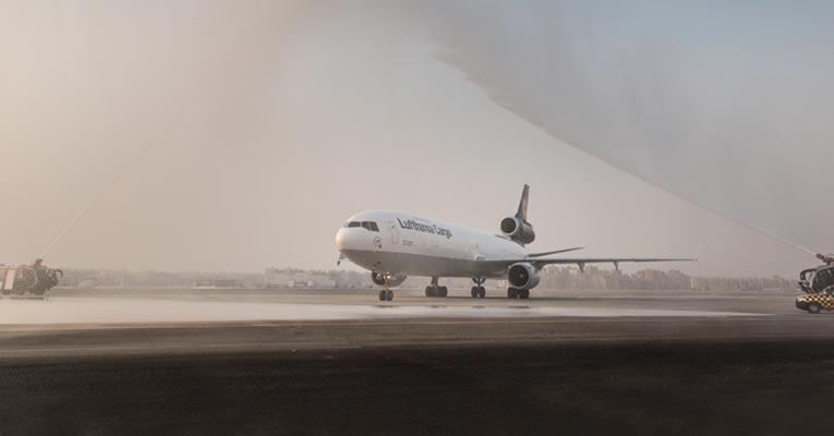 Lufthansa Cargo freighter named ‘Marhaba, Egypt’ Lufthansa Cargo freighter named ‘Marhaba, Egypt’