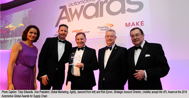 Agility wins Global 3PL Automotive award