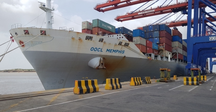 The vessel M.V. OOCL MEMPHIS of the COSCO shipping line with a capacity of 8,888 TEUs reached the port on June 25, 2021.