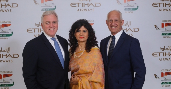 Left-Right: Lindsay White, vice president, Asia Pacific and Indian Subcontinent, Neerja Bhatia, vice president, Indian Sub-continent and Danny Barranger, senior vice president, Global Sales of Etihad Airways. Left-Right: Lindsay White, vice president, Asia Pacific and Indian Subcontinent, Neerja Bhatia, vice president, Indian Sub-continent and Danny Barranger, senior vice president, Global Sales of Etihad Airways.