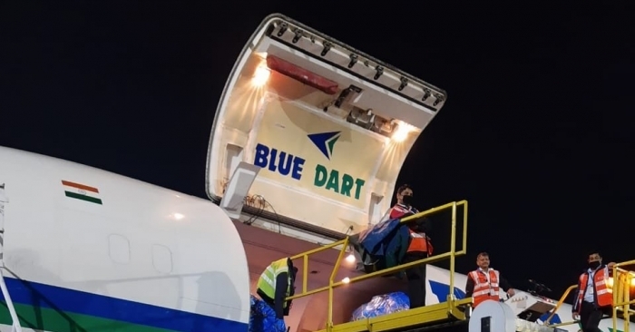 Earlier this month, Blue Dart freighters flew on Kolkata %u2013 Dhaka %u2013 Kolkata route frequently and are scheduled to fly on Delhi %u2013 Guangzhou, China %u2013 Delhi and Kolkata %u2013 Guangzhou, China %u2013 Kolkata routes through the month of April 2020.