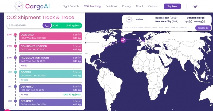 Monthly CO2 emissions reports are also available to allow clients to analyse their own impact and monitor improvements.