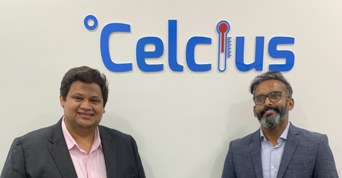 (L-R) Celcius founder Swarup Bose and co-founder Rajneesh Raman