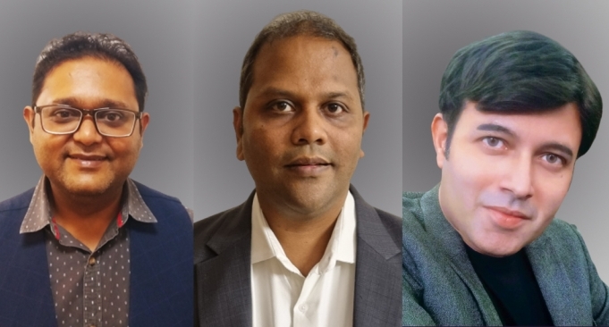 Prozo new vice presidents Arindam Bhattacharya, Vinay Reddy and chief revenue officer Sagar Hawaldar.