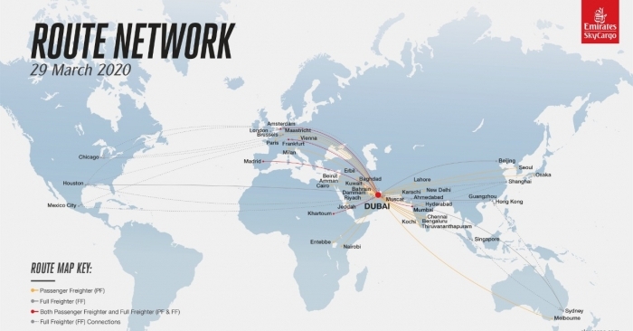 Meanwhile, Mumbai and Ahmedabad will also receive weekly twice full freighter of Emirates SkyCargo routed as DWC - PVG - BOM - DWC and DWC %u2013AMD - DWC respectively.