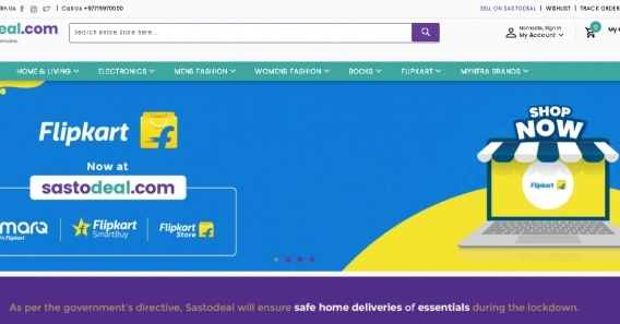 Sastodeal will host over 5,000 product verticals from Flipkart Marketplace such as baby care & kids, women%u2019s ethnic wear and sports & fitness.