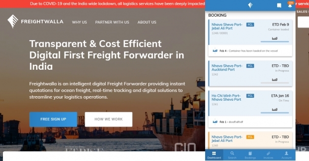 The app offers all the services that their web platform offers, making it possible to plan, manage and track shipments right on their mobile screens.