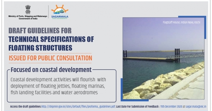 Ministry intends to promote floating jetties for various usages all along the Indian Coastline