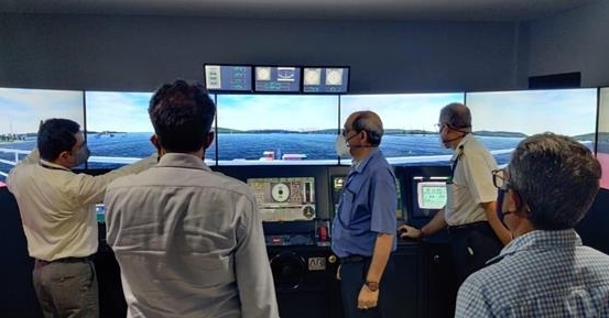 The setup of the simulator was reviewed by Sanjay Sethi, IAS, chairman, JNPT and Shri Unmesh Sharad Wagh, IRS, deputy chairman, JNPT.