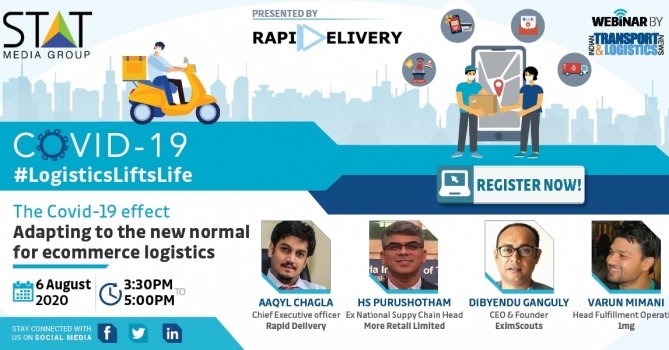 The webinar on e-commerce logistics was organised by Indian Transport &amp; Logistics News and presented by last-mile delivery company Rapid Delivery on August 6, 2020.