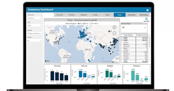 The Emissions Dashboard %u2013 a new Maersk digital tool - consolidates emissions data across all transport modes and carriers, enabling customers to set a baseline and uncover opportunities to optimize their emissions footprint. The Emissions Dashboard %u2013 a new Maersk digital tool - consolidates emissions data across all transport modes and carriers, enabling customers to set a baseline and uncover opportunities to optimize their emissions footprint.