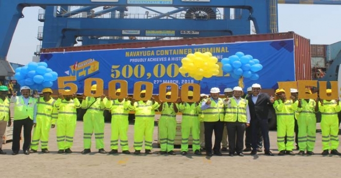 Navayuga Container Terminal crosses 500,000 TEU milestone