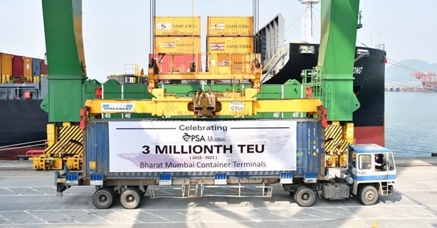 PSA Mumbai welcomes new service from Samudera, achieves 3 mn TEU milestone PSA Mumbai welcomes new service from Samudera, achieves 3 mn TEU milestone