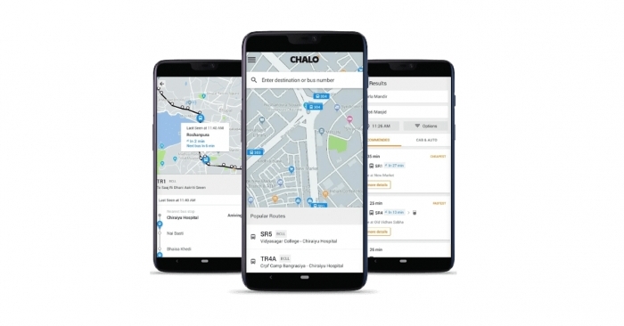 The Chalo App offers live bus tracking showing live arrival times of the buses and a live passenger indicator that shows how crowded the bus is in real-time.