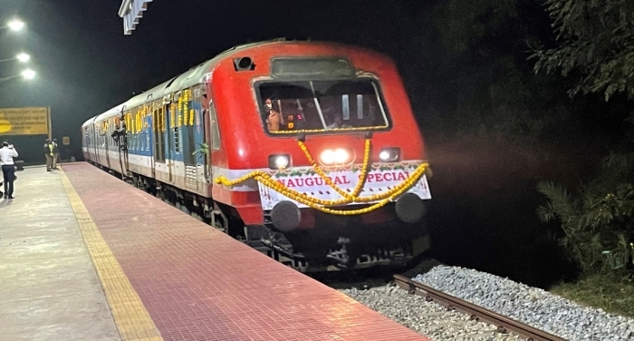 The station is located on the North-West corner of BLR Airport campus and is built on an existing track that connects Yeshwantpura and Chikkaballapura.