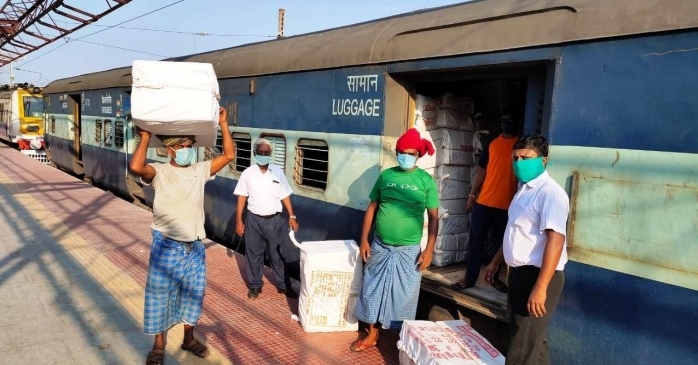 Indian Railways delivers medicines, masks, hospital items and other medical commodities through its timetabled parcel services.