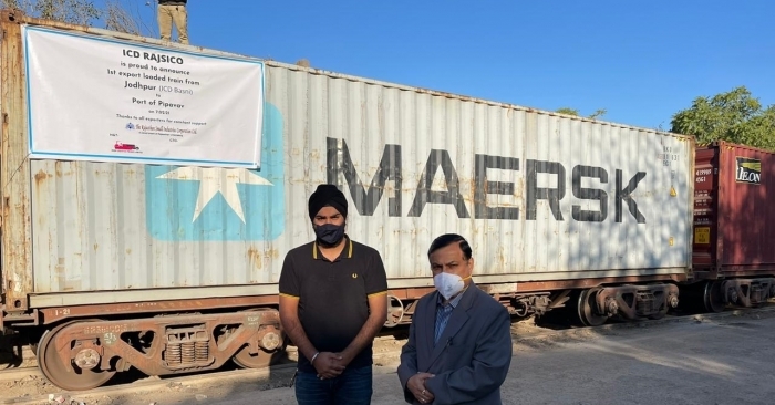 The train departed from Jodhpur (ICD Basni) with export containers for various countries and reached Pipavav Port within a day