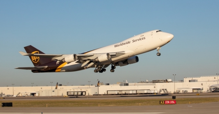 UPS begins its first direct flight from India to Europe with Boeing 747