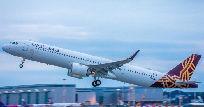 Vistara%u2019s Airbus A321neo will operate on domestic routes for a limited period before being deployed on international routes, subject to regulatory approvals.