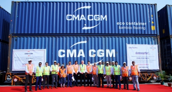 CMA CGM starts weekly block train from Port Pipavav to Garhi Harsaru