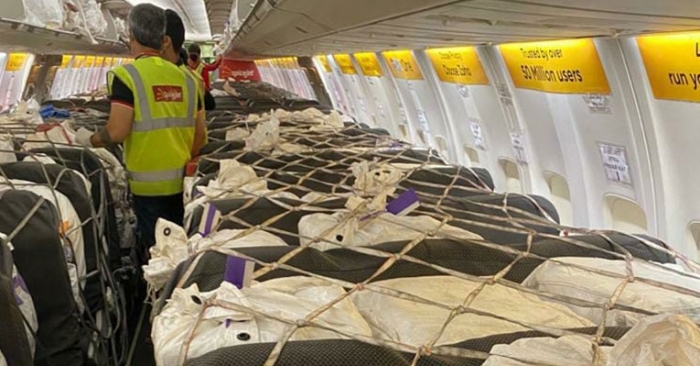 Some airlines including Air India and Indigo have already used their overhead bins for freight.