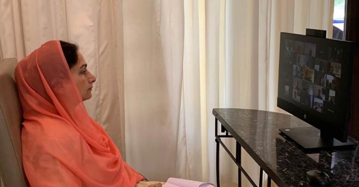 The FPI minister was holding her 2nd video conference with Industry associations including FICCI, CII, ASSOCHAM and PHDCCI on April 4, 2020. The FPI minister was holding her 2nd video conference with Industry associations including FICCI, CII, ASSOCHAM and PHDCCI on April 4, 2020.